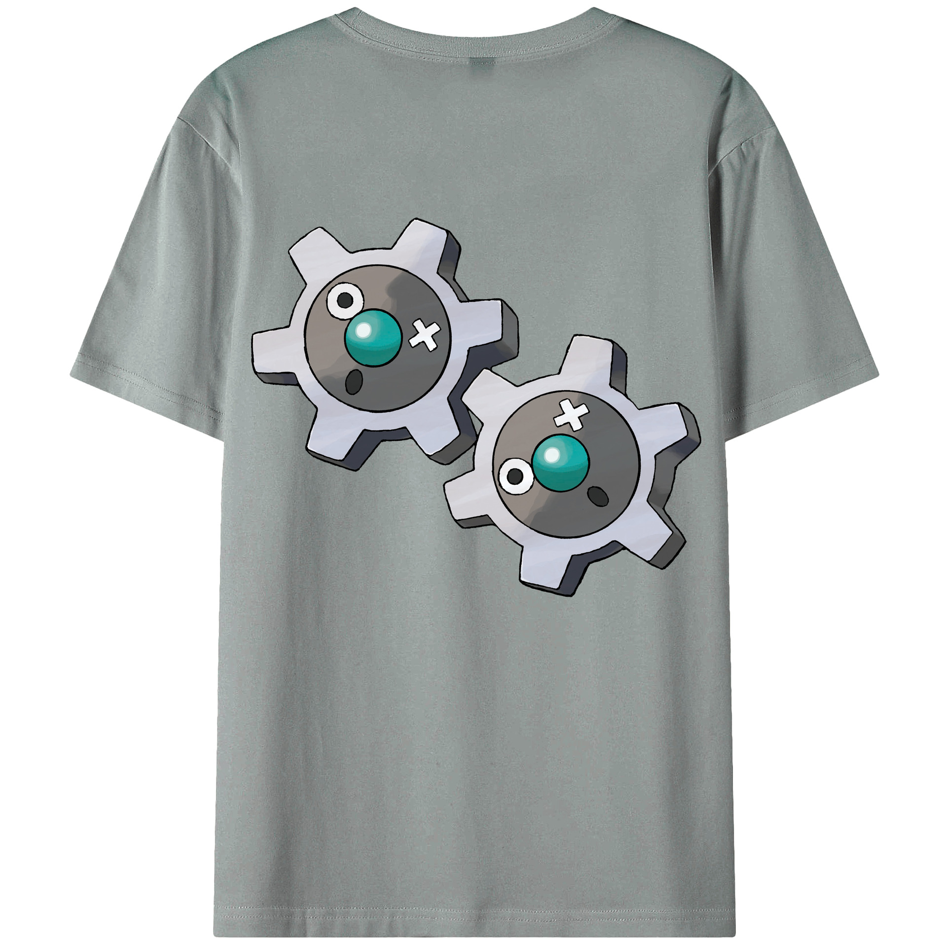 （画像用） ポケットモンスター Pokémon 綿100％ メンズ半袖Tシャツ（バックプリント） 通気性